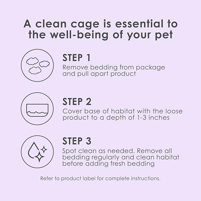 Kaytee Clean & Cozy Lavender Bedding for Pet Guinea Pigs, Rabbits, Hamsters, Gerbils, and Chinchillas, 100 Liters