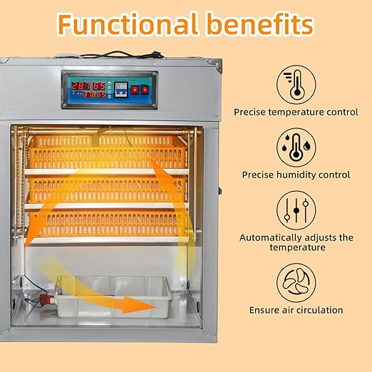 264 Egg Digital Cabinet Incubator，Poultry Hatching Breeding Cabinet Incubator for Auto Egg Turning, Temp/Humidity Control, Thermostatic for Chicken/Duck/Goose/Quail Bird.
