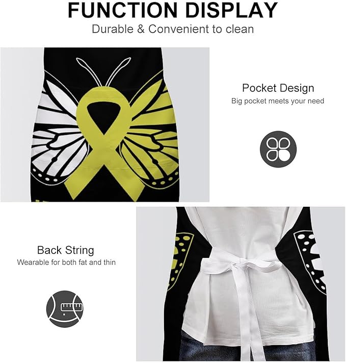Bahamas Map Flag Apron,Waterproof Unisex Adult Aprons with Pockets Kitchen Baking Aprons