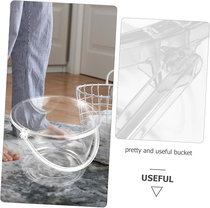 Plastic Water Bucket with Handle Multipurpose Laundry and Gardening Container Sturdy Water Storage for Home and Farm Use