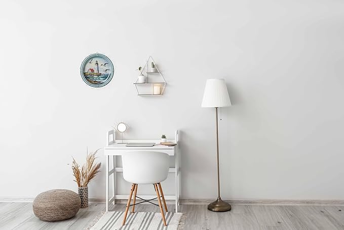 AWISZZZ Seagull Metal Sign 8x8in Round Coastal Plaque for Beach Cabin Wall Decor Ocean Lover Gift
