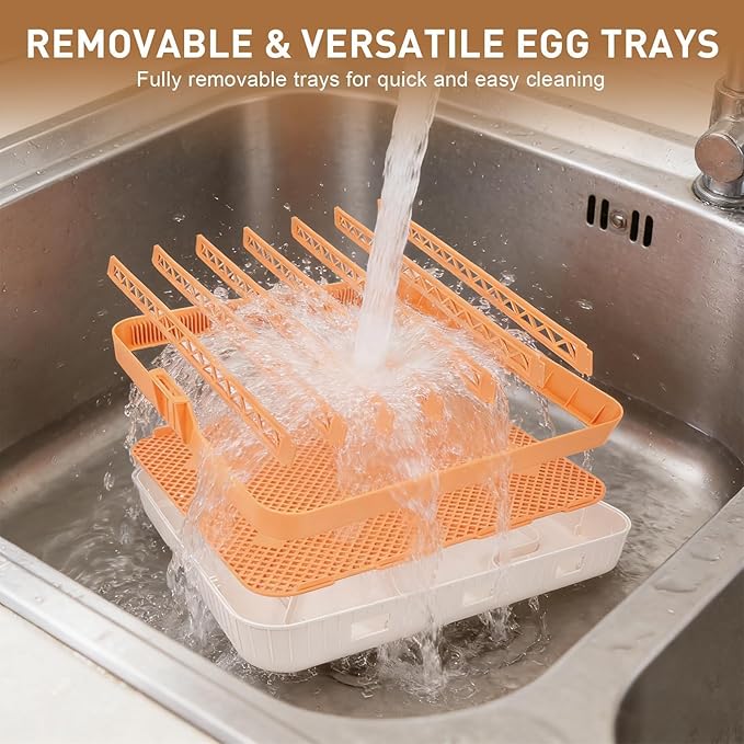Series IV - 56 Egg Professional Incubator for Breeders, Automatic Sensor-Based Precise Humidity & Temp Control, Adjustable Egg Spacing, Auto Turn & Auto Stop, Preset Incubation Days, Chick Separator