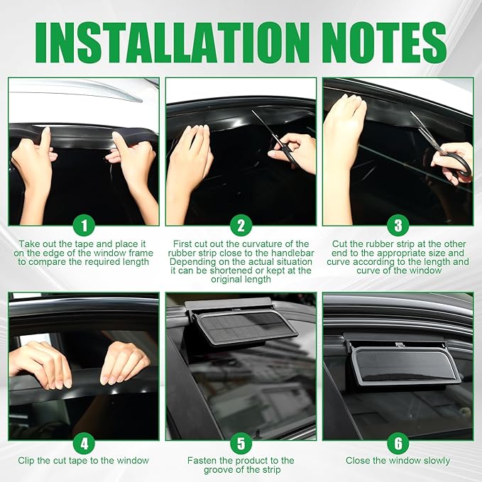 2 Pack Solar Powered Car Exhaust Fan 3 Fans Car Window Air Vent Radiator Solar Energy Cooling Vent Exhaust for General Types(Solar & Battery & USB 3 Fans,Black)
