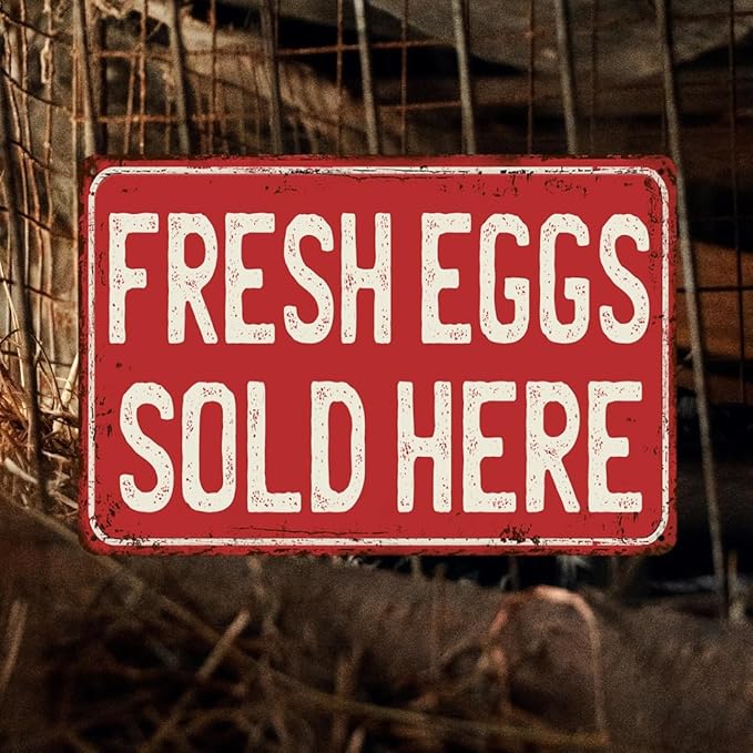 Farmers Market Decor Farm Fresh Eggs Chicken Coop Sign Fresh Eggs For Sale Farm Sign Outdoor Metal 8x12 Inch