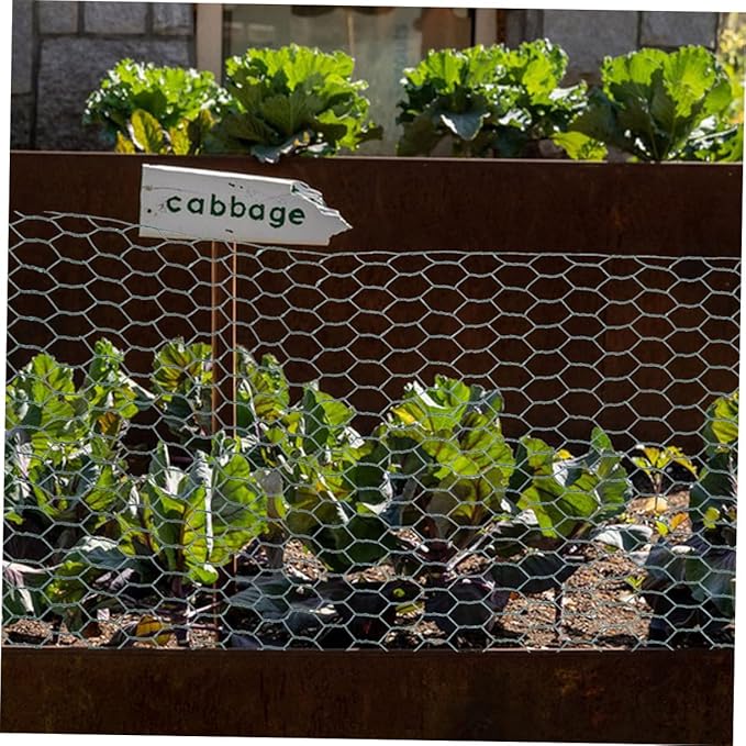 BESPORTBLE Galvanized Chicken Wire Net for Poultry Fencing Hexagonal Metal Wire Mesh for Garden Protection Sturdy and Easy to Install Chicken Fence 50ft Length