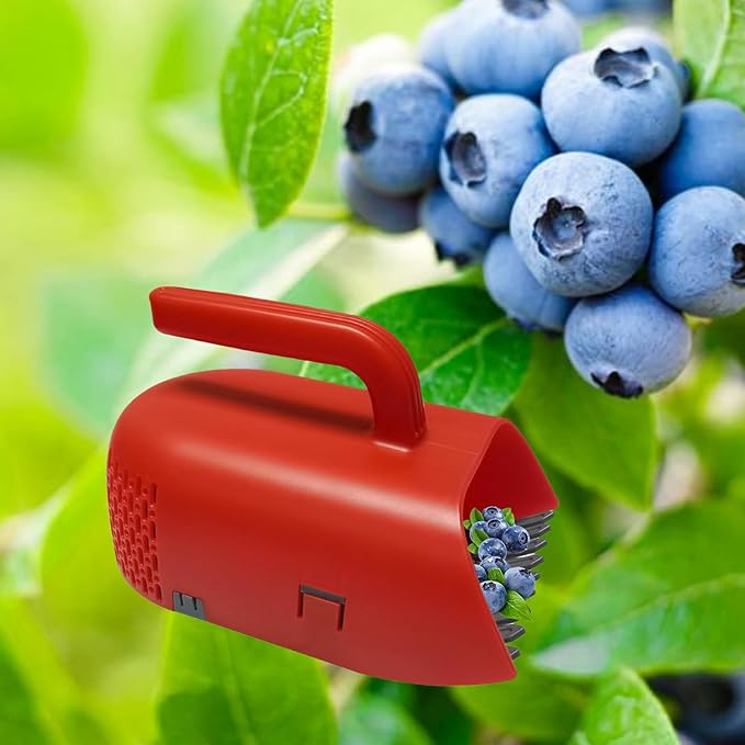 Cherry Berry Picker, Ergonomic Handheld Comb and Scoop Tool, Harvest Berries,Cherries Efficiently, Collect Leaves Fruit or Lawn Debris, Outdoor Gardening Tool for Trees Plants Orchard Farm Backyard