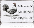 Chicken Coop Accessories Metal Signs 8x12 Inch,Funny Chickens Tin Signs,Chicken Decor Farmhouse Kitchen Decor,Rustic Farm House Decorations for Home/kitchen Wall Art