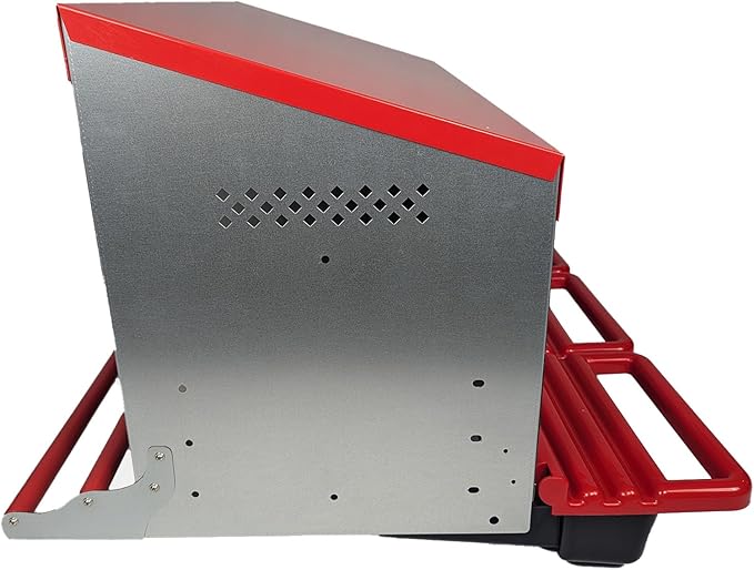 Hen's Choice™ - Reverse Roll Out Chicken Nest Box | Reversible Roll Away Nest Box | 3 Hole (Red)