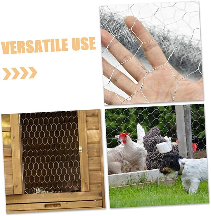1 Roll Galvanized Wire Fence: 15.7inch X 13.1ft Heavy Duty Mesh for Chicken Coop - Farmhouse Poultry Netting - Bird Deer Barrier for Garden
