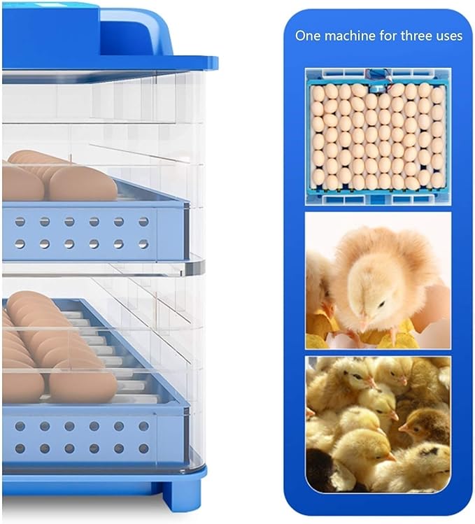 320 Eggs Incubator Automatic Turning Large Poultry Hatcher Digital Clear Humidity & Temperature Control LED Candler Hatching Chicken Duck Goose Quail (Size : 320egg) ()