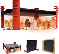 Smart Chicken Brooder Heater - Brooder Plate for 25 Chicks, 150W Adjustable Temp Chick Heating Plate with Built-in Sensor, Height Adjustable for Coop Warmer
