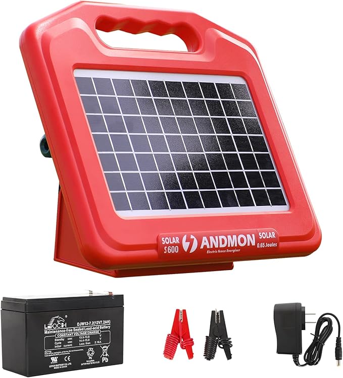Solar Electric Fence Set: S600 + MINI250 Solar Electric Fence Charger, 0.53Joule & 0.18Joule for Versatile Protection