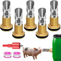 Pig Water Nipple，Pig Nipple Waterer for Barrel Kit，Automatic Pig Nipple Drinkers Kit，Piglets Nipple Feeders ，Hog Feeder Nipple