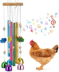 Chicken Chew Toys for Coop Multicolor Chicken Wind Chime Enrichment Toys Art Hanging Decoration for Bird Parrot Parakeet Budgerigar Lovebird