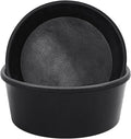 Sadnyy 4 Pcs Rubber Feeder Pan, Rubber Feed Pan Utility Horse Feed Bucket Dog Bowl Horse Feeder for Cats Dogs Goats Chicken Dust Bath Container Animal Feeding, 10.6 x 4.1 Inch(4 Quart/ 1 Gallon)