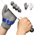 Schwer ANSI A9 Cut Resistant Glove, Food Grade Stainless Steel wire Mesh Metal Gloves, Knife Cutting Gloves for kitchen Mandoline Slicing Butcher Meat Cutting Oyster Shucking Fish Fillet（S, 1 PCS）