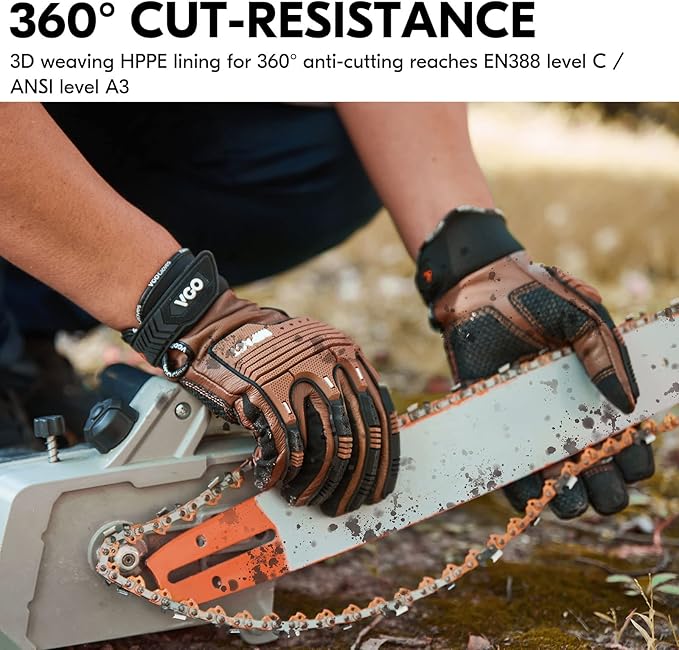 Vgo... Cutproof Gloves,Cut Resistant Gloves,HPPE Anti-cut Liner,Hand Protection,ANSI A3,Touchscreen