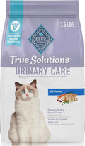 Blue Buffalo True Solutions Urinary Care Natural Nutrition with Clinically Proven Ingredients, Adult Cat Dry Food, with Chicken, 3.5 lb. Bag