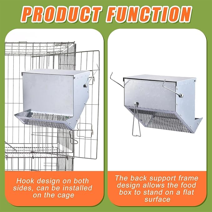 Heavy Duty Iron Pet Feeder with Rain Shield and Dirt for Outdoor Use Poultry Supplier