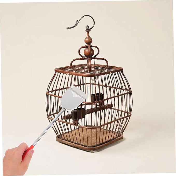 ibasenice 2pcs Efficient Bird Cage Cleaning Brush Set Brush Scoop Small Animal Cage Accessory Pet Bird Cleaning Tools