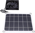 Pssopp Solar Panel Fan Kit Solar Panel Fan Kit, Powered Greenhouse Ventilator for Household Small Chicken Coops Greenhouses Sheds Nan
