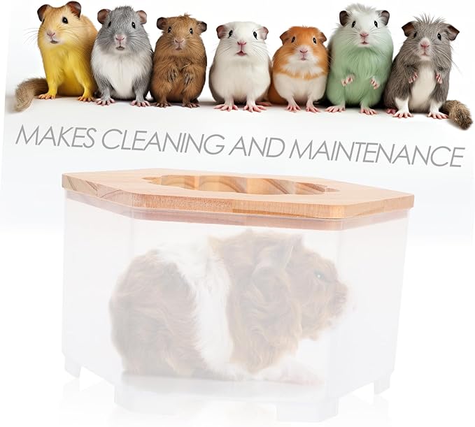 Adorable Hamster Bathroom Toilet Multi Functional Sand Bath Container for Animals Easy to Clean Versatile Usage Transparent Design for Hamsters and Gerbils
