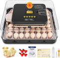 Sailnovo 56 Egg Incubator for Hatching Eggs with Automatic Egg Turning and Auto Humidification, Temperature Control, Egg Candler, Incubator for Chicken Eggs, Gray