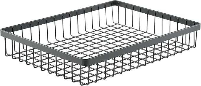 G.E.T. WB-1292-MG Rectangular Metal Storage Wire Basket for Pantry, Produce and More, 9" x 6" x 2"