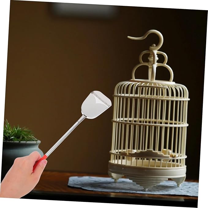Kisangel 2pcs Bird Cage Cleaning Brush Set Wire Brush Dropping Shovel for Pet Birds Cage Accessories