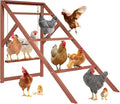 PETSFIT Wooden Chicken Roosting Bars for 8-10 Chickens – Multi-Level Design with 4 Roosting Bars &Swings, Durable Fir Wood for Outdoor Coops, Easy Assembly, Ideal for Backyard Farms
