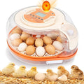 Smart Chicken Egg Incubator with Voice Control, 26 Chicken/59 Bird Incubators for Hatching Eggs, Automatic Egg Turner with Thermometer Seat and Humidity Control, Built-in Water Reservoir