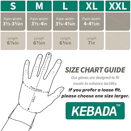 Kebada Cut Resistant Gloves, ANSI A2 Cutting Glove, PU Coated, Touchscreen, Multi-Purpose Model C2, 3 Pairs, Medium