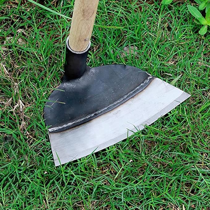 DOITOOL Heavy Duty Garden Hoe Tool Solid Steel Hand Hoe for Weeding Digging Soil Loosening and Planting in Backyard and Farm
