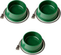 Farm Innovators QT-1 1 Quart Electric Heated Pet Water Bowl with Thermostatic Control and Anti Chew Cord Protector, 25 Watt, Green (3 Pack)