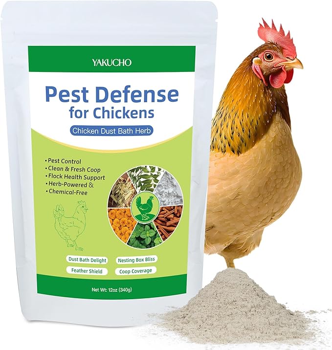 Dust Bath Herb Blend for Chickens, Feather Health Support Herbal for Chicken Coop Freshness, Natural Nesting Box Herbs for Bedding 12oz, Natural Herbal Dust Bath Powder for Hens Roosters