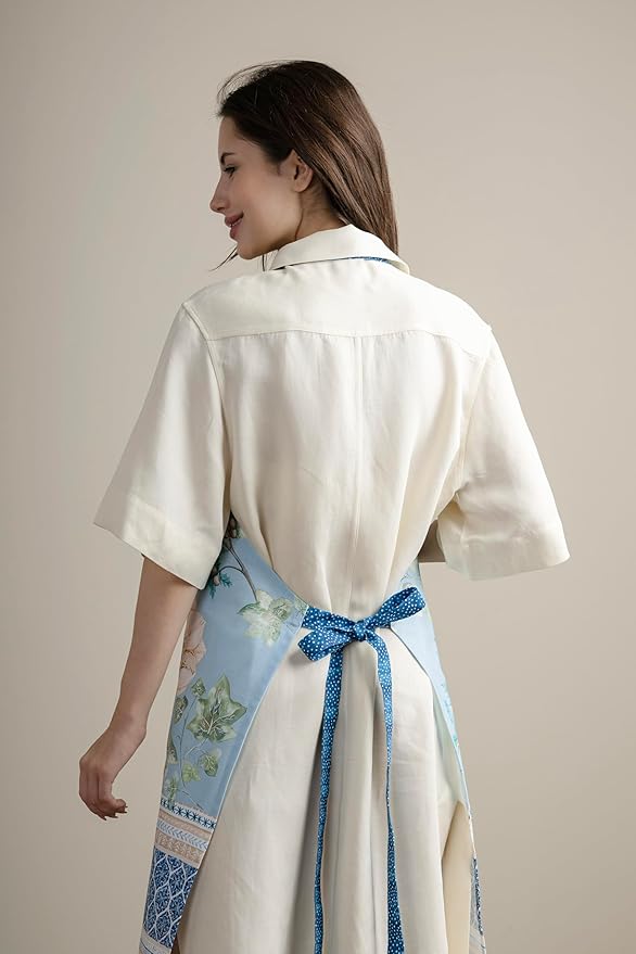 Maison d' Hermine 100% Cotton Apron for women with Pocket Kitchen Chef Apron for Men Cooking Easter Decorations