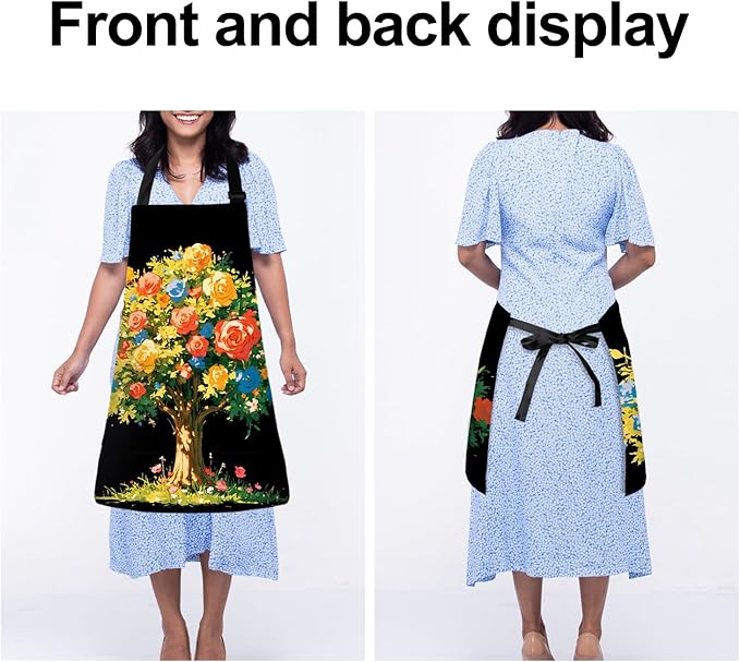 Apron Adjustable Waterproof with Two Deep Pockets Wowen men for Summer BBQ Pool Parties & Resorts