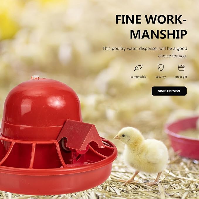 3pcs Automatic Poultry Waterer Chick Water Dispenser for Farm and Home Use Easy to Refill Clean for Chickens Quail and Small Birds