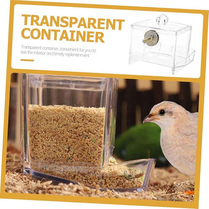 1pack Automatic Feeder Trough No Waste Chicken Feeder for Chicken Enrichment