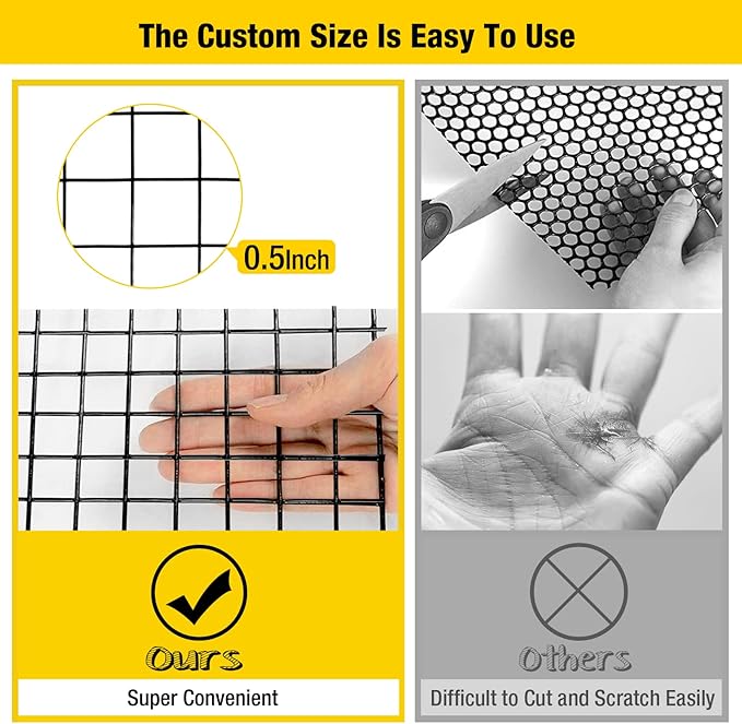 Aivituvin Chicken Wire Mesh Poultry Fence Chicken Coop Bottom Barrier to Keep Your Flock Safe from Predators
