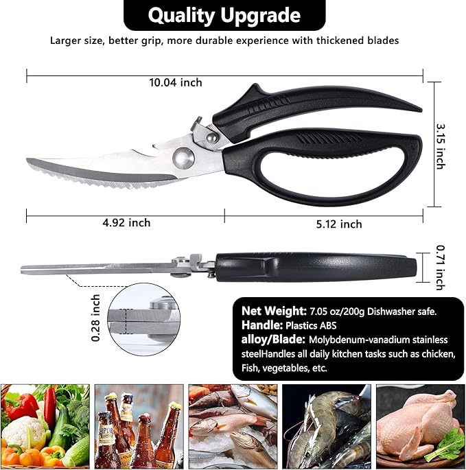 Left Handed Poultry Shears Kitchen Scissors, Lefty Kitchen Tools for Left Hand People