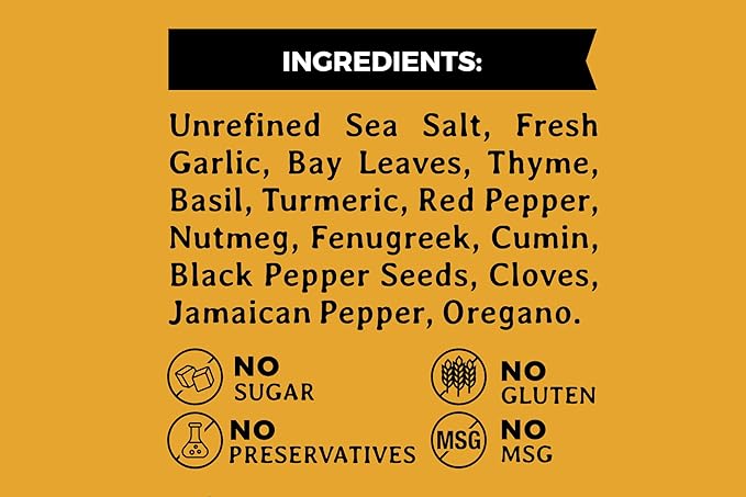 PERFEITO NO.2 Authentic Brazilian Natural Poultry Seasoning - Fresh Garlic, Gluten-Free, Sugar Free, No Preservatives, Premium, Rich Flavor (Recommended for Chicken and Poultry) (Standard Jar)
