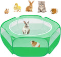 Amakunft Small Animal Pop-Up Playpen with Mesh Cover, 47'' x 23.6'' x 15'' Chicken Brooder Box, Play Pen Indoor Outdoor for Guinea Pigs, Bunny, Rabbits, Kittens