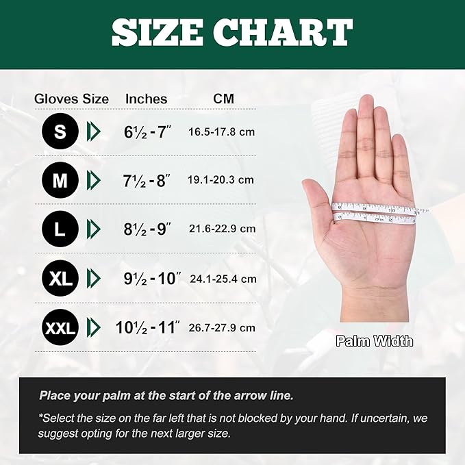 TitanFlex Heavy Duty Industrial Nitrile Gloves with Raised Diamond Texture, 6-mil, Latex Free (Dark Green/Yellow)