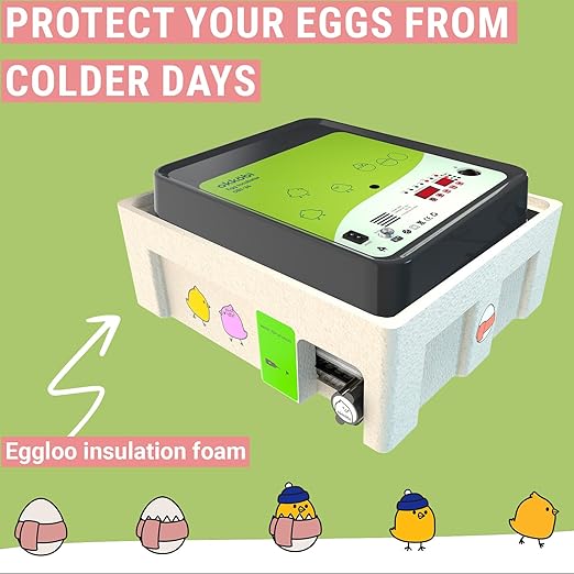 OBI-36 Egg Incubator for Hatching - 36 Eggs - Stable Temperature & Humidity Control with Eggloo Insulation, Candler - Ideal for Families and Farms - Suitable for Chicken, Duck, Quail Eggs