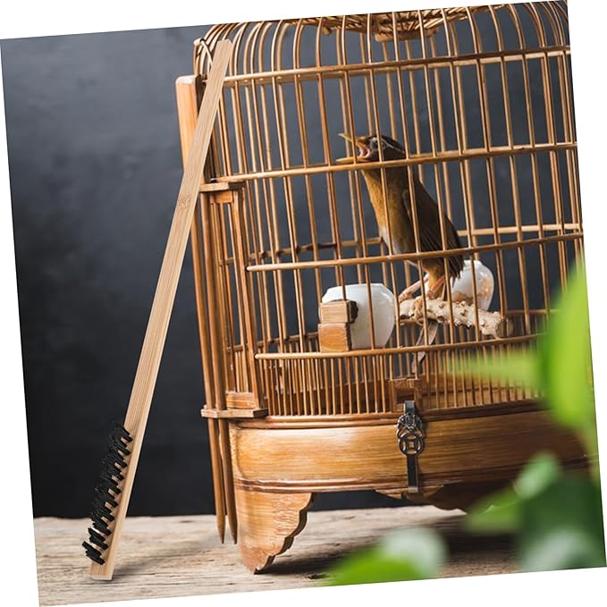 2pcs Bird Cage Cleaning Kit Steel Brush Set Bird Droppings Cleaner Cage Cleaning Brush Set Chicken Coop Accessory