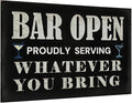 Vintage Bar Wall Decor Sign - 'Bar Open' for Home Bar, Club, Kitchen - Fun Gift for Beer Lovers, 8x12 Inch