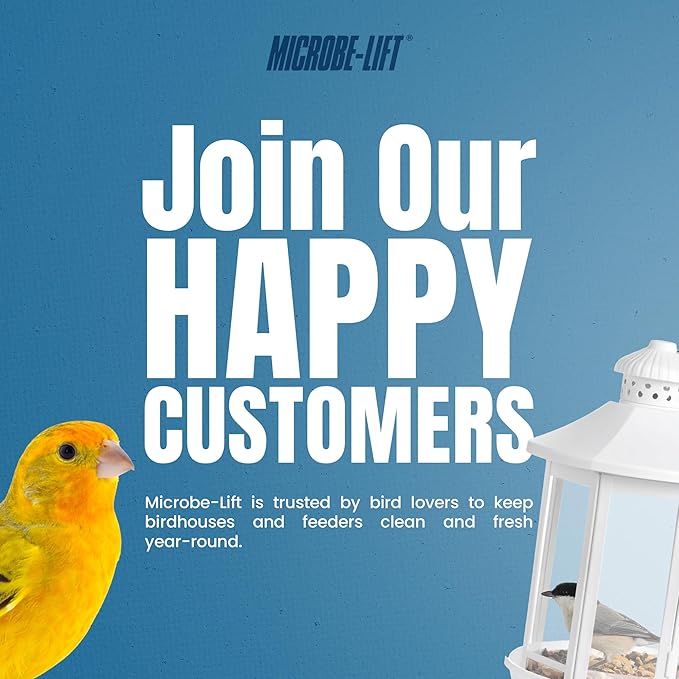 Microbe-Lift Soy-Based Bird Feeder & Bird Bath Cleaner Spray – 32 Oz – Safe Cleaning Solution for Birdhouses, Feeders, & Baths – Deodorizer & Non-Toxic Spray for Birds