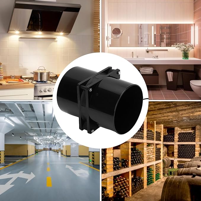 Solar Powered Flange Exhaust Fan - Solar Ventilation Fan for Greenhouse, Chicken Coop & Shed
