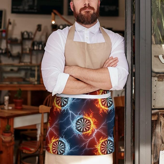 Waterproof Half Waist Apron Kitchen Chef Apron for Cooking Server Waitress